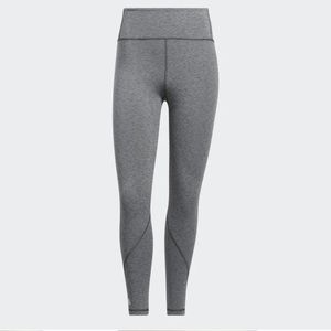 NWOT Adidas Optime Training Dark Heather Gray Leggings